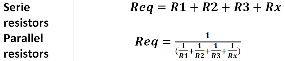 resistor serie parallel