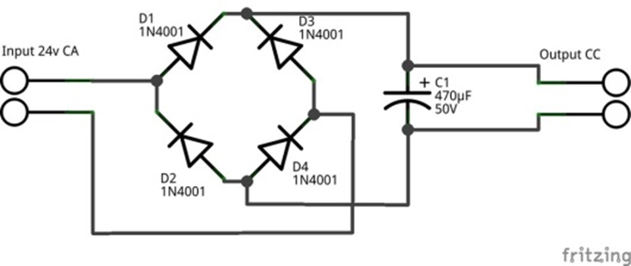 schematic Power supply filtering:To smooth DC voltage after rectification